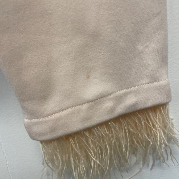 Future Collective Women's Crewneck Feather Trim Sweatshirt Light Pink Size 2X - Picture 6 of 6